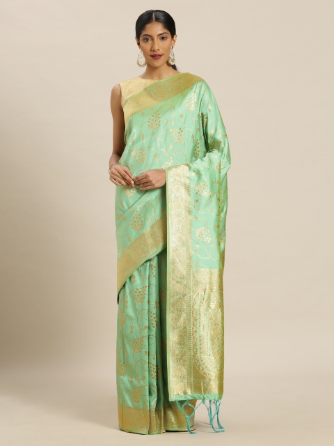 

Mitera Green Art Silk Woven Design Banarasi Saree