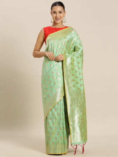 

Mitera Green Art Silk Woven Design Banarasi Saree