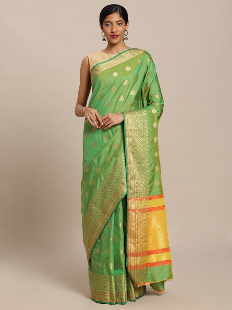 

Mitera Green Art Silk Woven Design Banarasi Saree