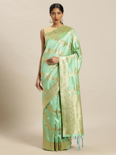 

Mitera Green Art Silk Woven Design Banarasi Saree