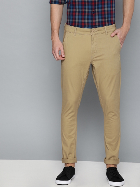 

Harvard Men Khaki Slim Fit Solid Chinos