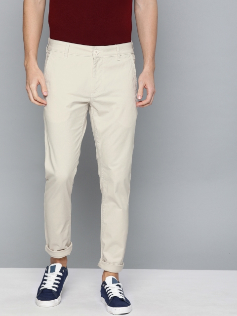 

Harvard Men Beige Slim Fit Solid Chinos