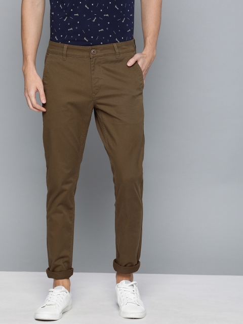 

Harvard Men Brown Slim Fit Solid Chinos