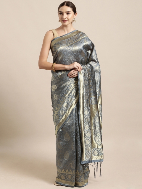 

Mitera Grey Art Silk Woven Design Banarasi Saree