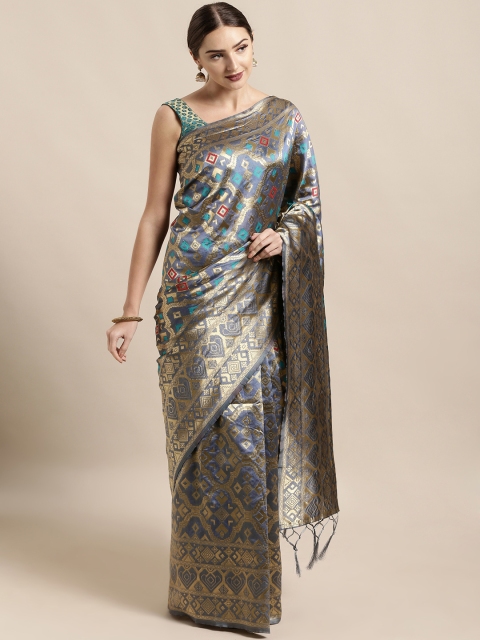 

Mitera Grey Art Silk Woven Design Banarasi Saree