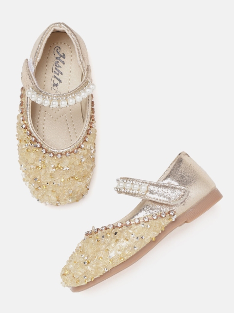 

Hoppipola Girls Beige Embellished Mary Janes