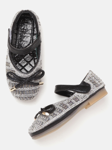

Hoppipola Girls Silver-Toned Embellished Mary Janes