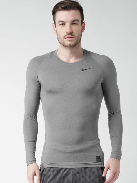 

Nike Pro Men Grey Melange AS Cool Compression LS Training T-shirt
