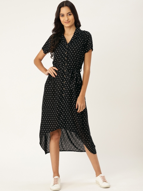 

MBE Women Black & White Printed Shirt Dress