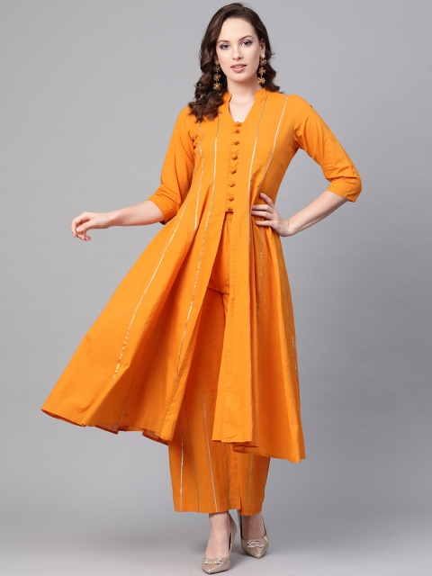 

Idalia Women Mustard Yellow Solid Kurta with Palazzos