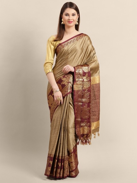 

Rajesh Silk Mills Beige Woven Design Saree