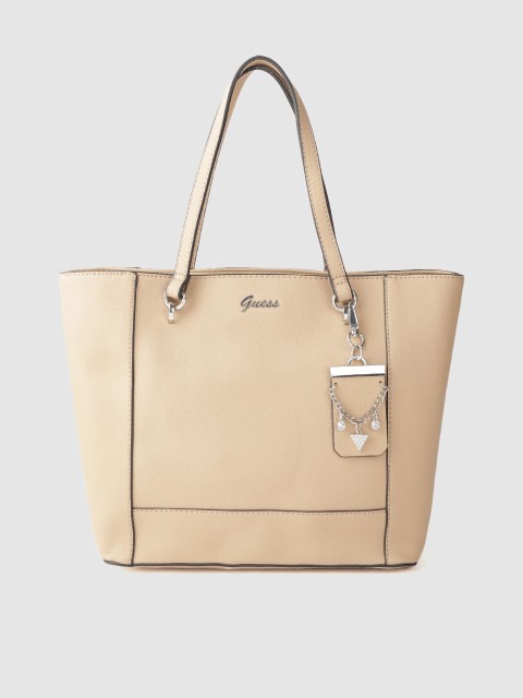 

GUESS Beige Solid Shoulder Bag