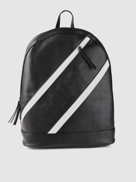 

GUESS Women Black Striped Laptop Backpack