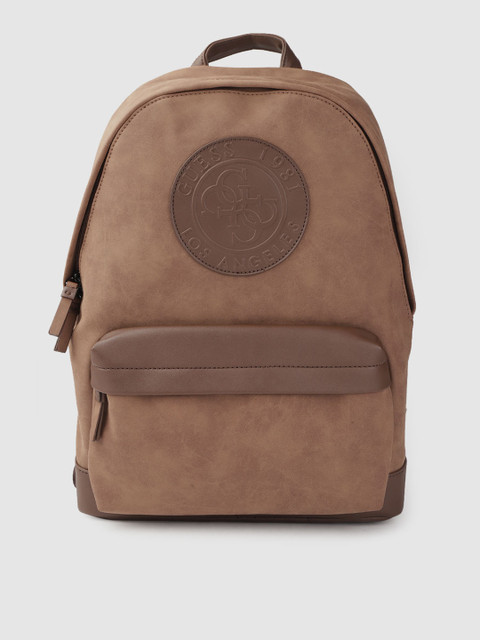 

GUESS Women Brown Solid Laptop Backpack