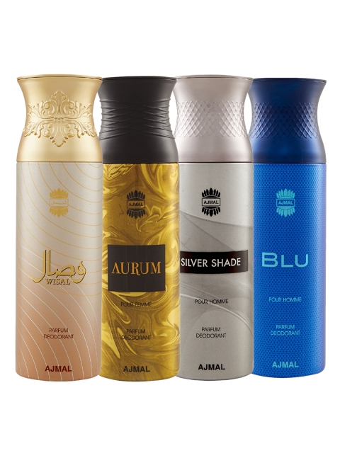 

Ajmal Women Set Of 4 Deodorants 200ml, Gold