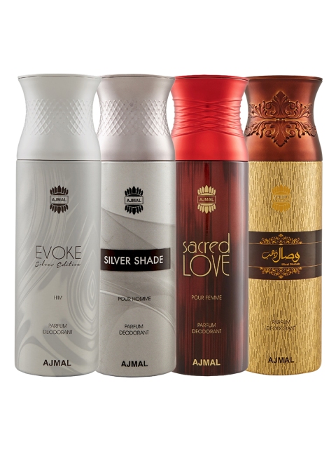 

Ajmal Men Set of 4 Deodorants, Silver