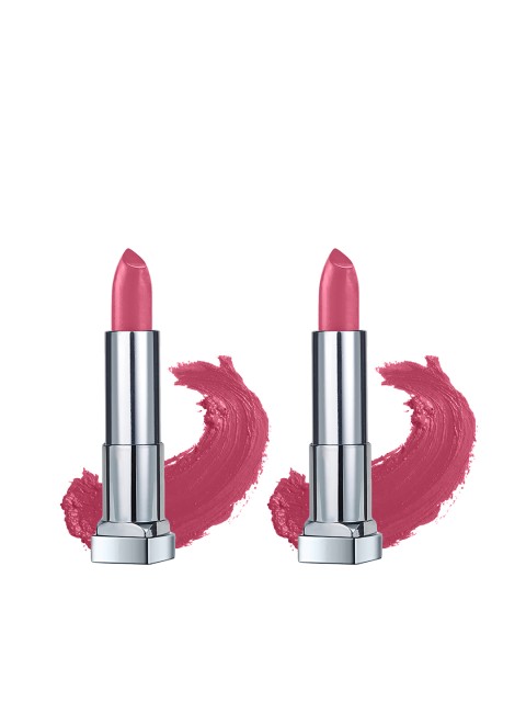 

Maybelline New York Set of 2 Lust Blush Color Sensational Creamy Matte Lipsticks 695, Pink