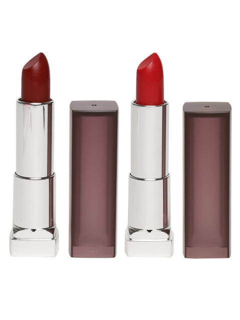 

Maybelline New York Set of 2 Color Sensational Creamy Matte Lipsticks, Red