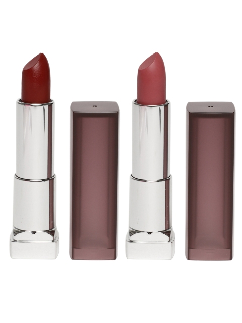 

Maybelline New York Set of 2 Color Sensational Creamy Matte Lipstick, Burgundy