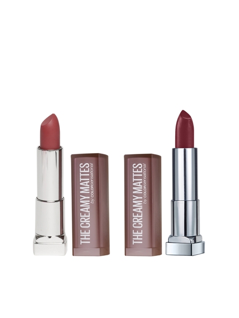 

Maybelline New York Set of 2 Color Sensational Creamy Matte Lipstick, Red