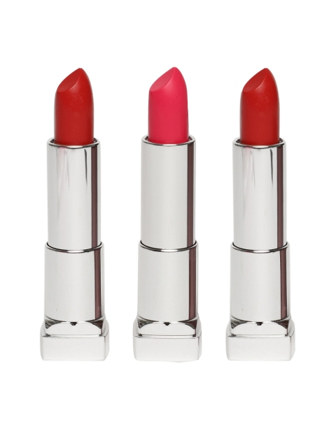 

Maybelline New York Set of 3 Color Sensational Creamy Matte Lipstick 3.9 g, Pink