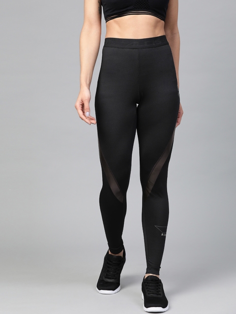 

Alcis Women Black Solid Running Tights
