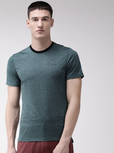 

Alcis Men Teal Blue Printed Back Round Neck T-shirt