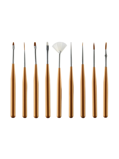 

Rozia Women Set of 9 Brown Nail Art Brushes