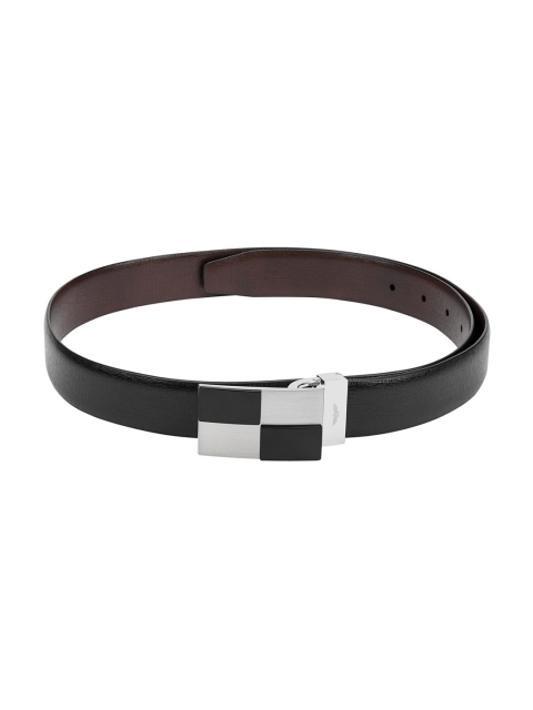 

Park Avenue Men Black Solid Leather Belt
