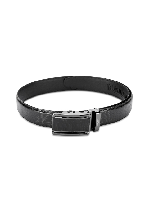 

Park Avenue Men Black Solid Leather Belt