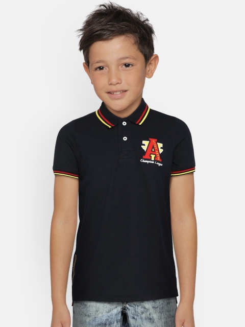 

Allen Solly Junior Boys Navy Blue Solid Polo Collar T-shirt