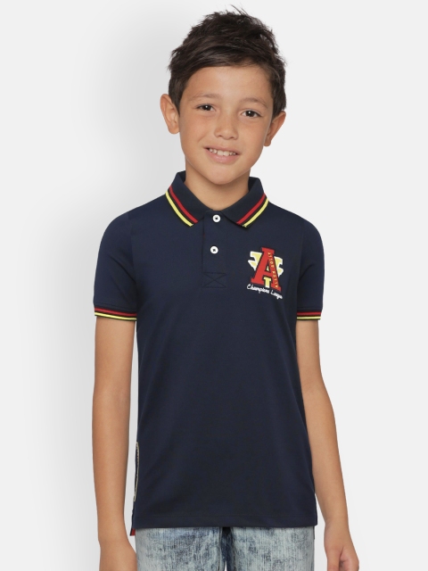 

Allen Solly Junior Boys Navy Blue Solid Polo Collar T-shirt