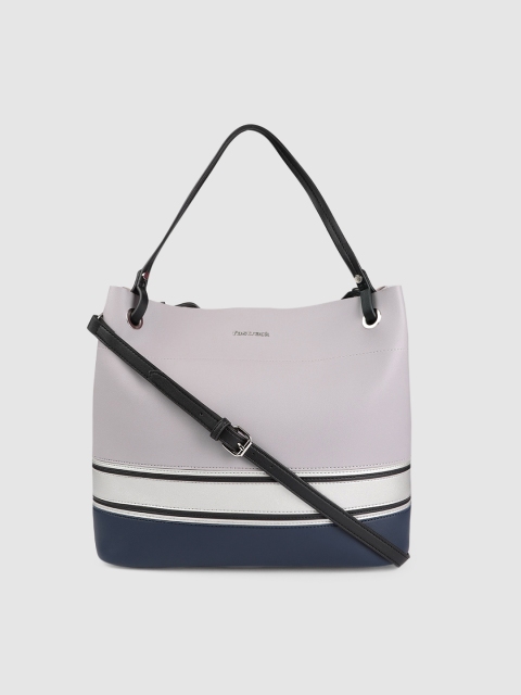 

Fastrack Lavender & Blue Colourblocked Handheld Bag