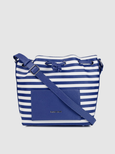 

Fastrack Blue & White Striped Sling Bag