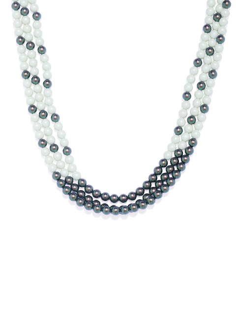 

Mahi Green & Off-White Layered Pearl Necklace