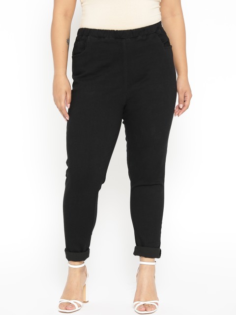 

Revolution Plus Size Women Black Skinny Fit Solid Jeggings