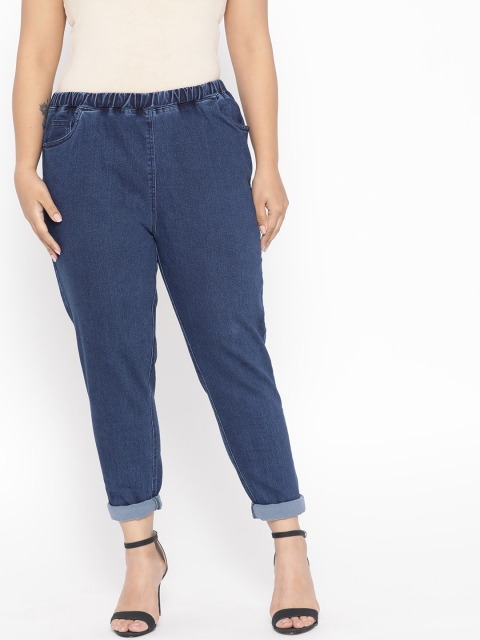 

Revolution Plus Size Women Navy Blue Skinny Fit Solid Denim Jeggings