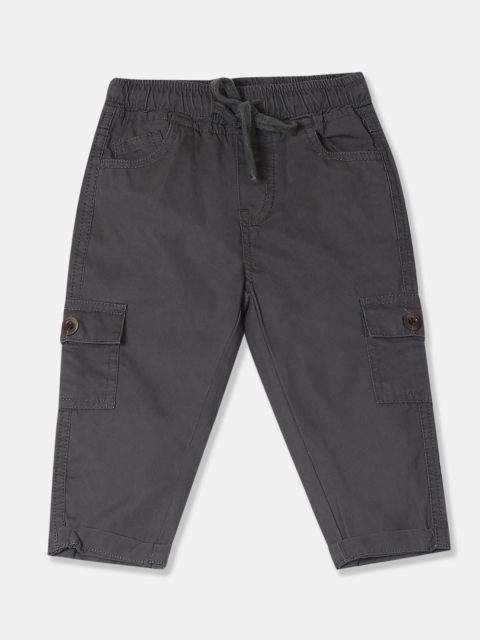 

Donuts Boys Grey Regular Fit Solid Cargos