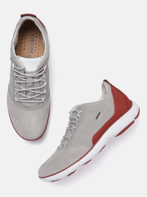 

Geox Men Beige Solid Sneakers