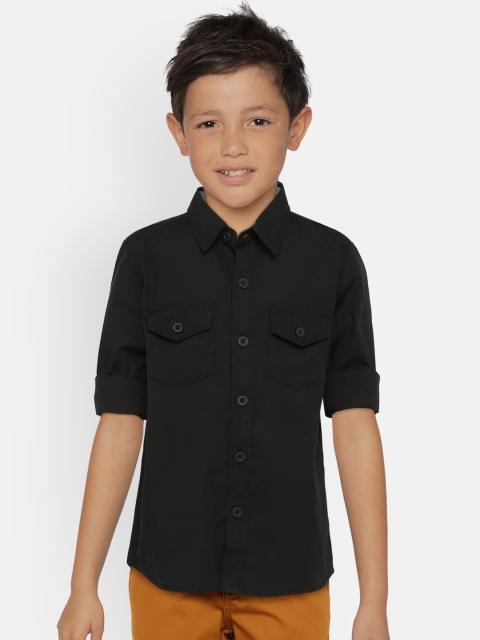 

Zalza Boys Black Solid Regular Fit Casual Shirt