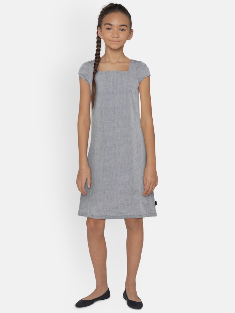 

Zalza Girls Grey Printed A-Line Dress