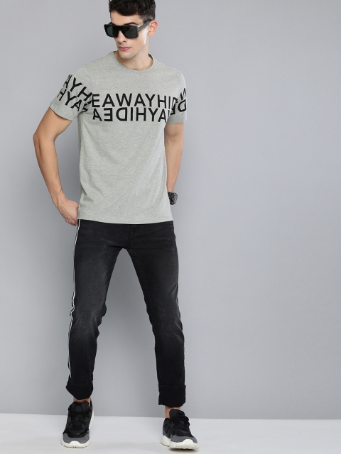 

Harvard Men Grey Printed Round Neck T-shirt