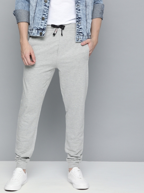 

Harvard Men Grey Melange Solid Straight Fit Joggers