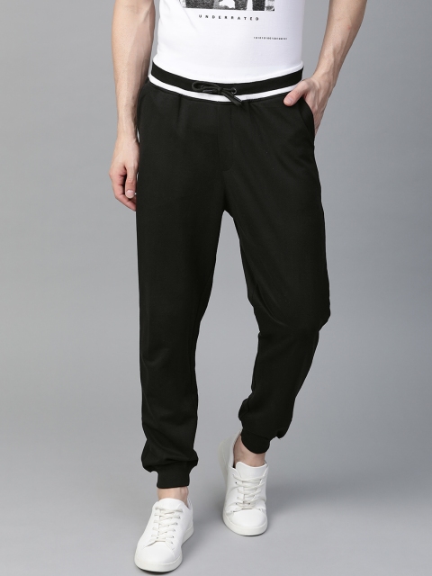 

Harvard Men Black Solid Joggers