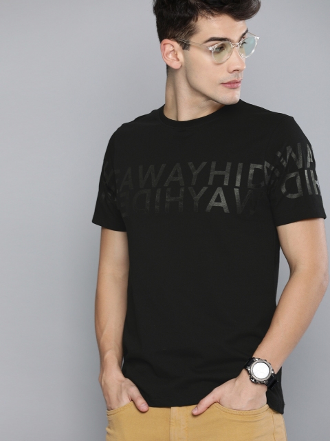 

Harvard Men Black Printed Round Neck T-shirt