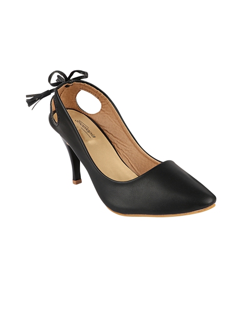 

Shoetopia Women Black Solid Mules