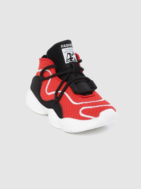 

Hoppipola Kids Red & Black Woven Design Sneakers