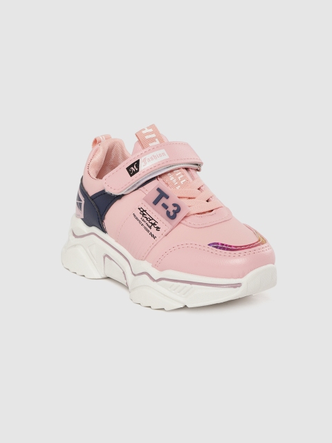 

Hoppipola Kids Pink Solid Sneakers