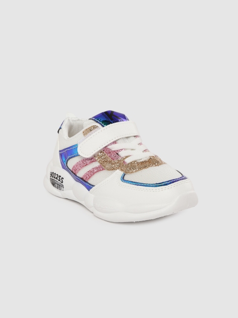 

Hoppipola Kids White & Blue Colourblocked Sneakers