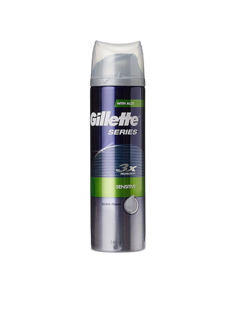 

Gillette Seriesw Men 3x Protection Sensitive Shave Foam 245 g, Navy blue